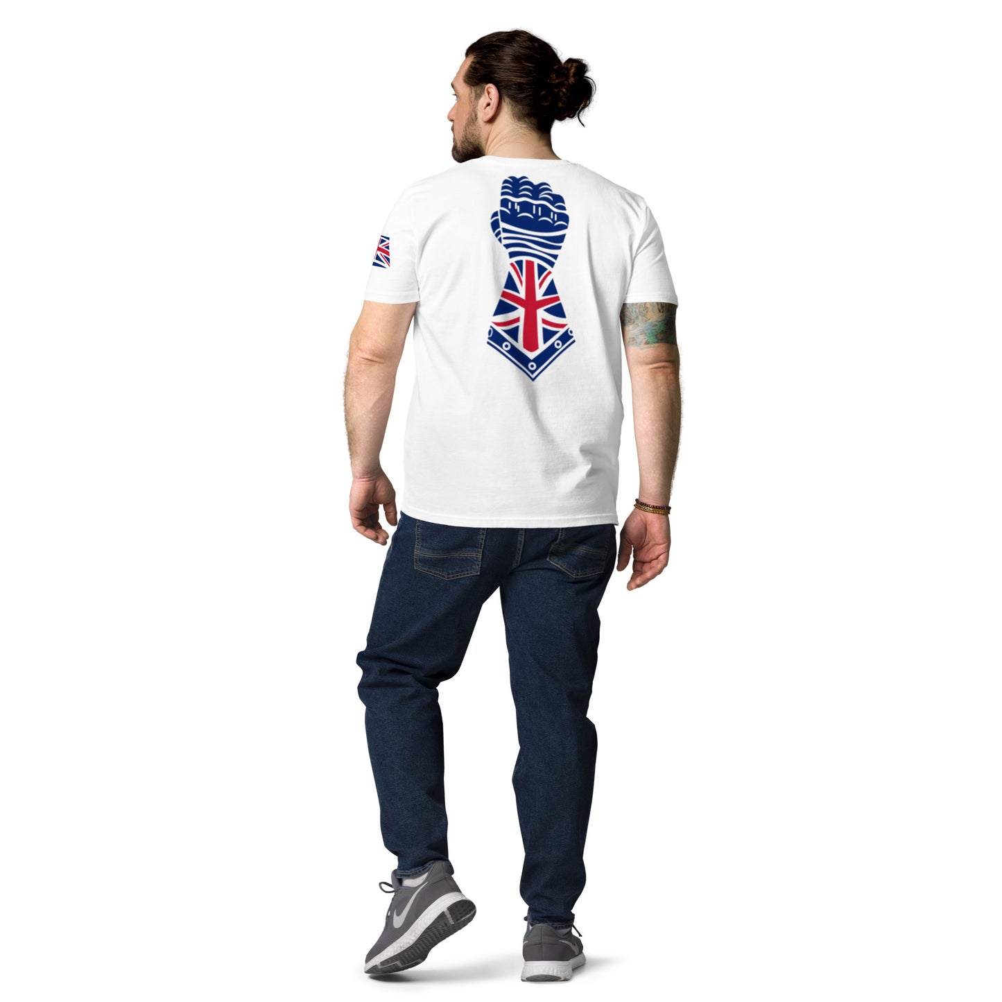 White and Union Jack Colours - Gauntlet Back