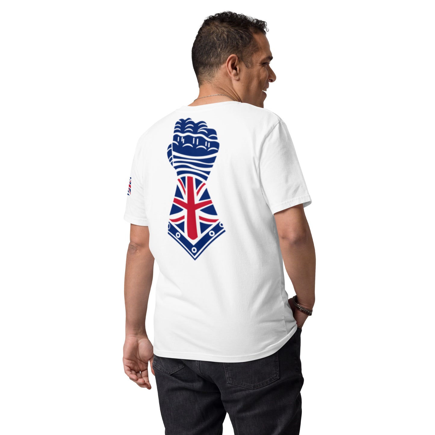 White and Union Jack Colours - Gauntlet Back