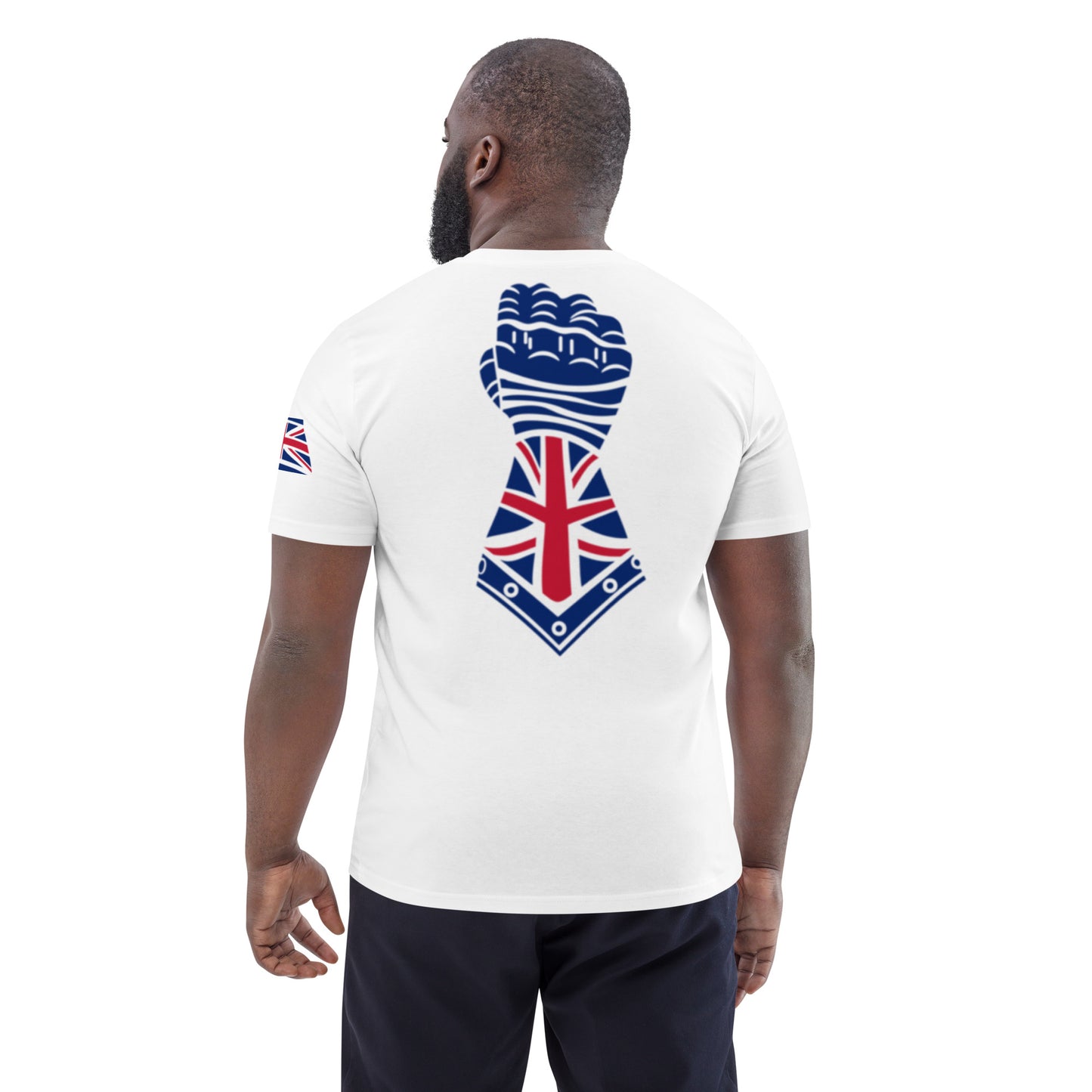White and Union Jack Colours - Gauntlet Back