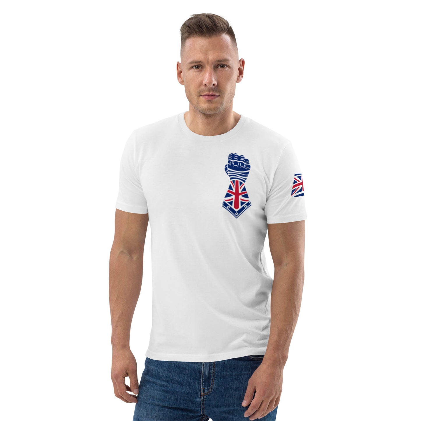 White and Union Jack Colours - Gauntlet Back
