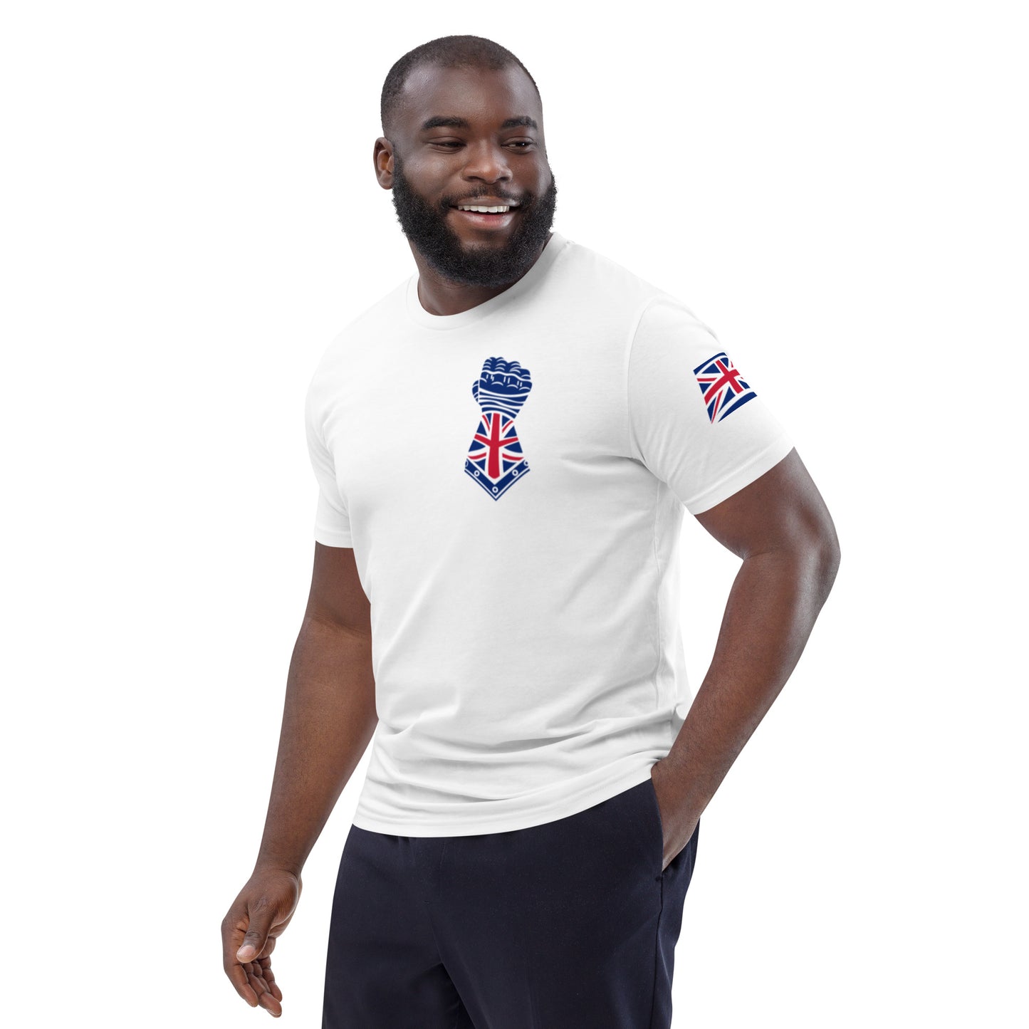 White and Union Jack Colours - Gauntlet Back