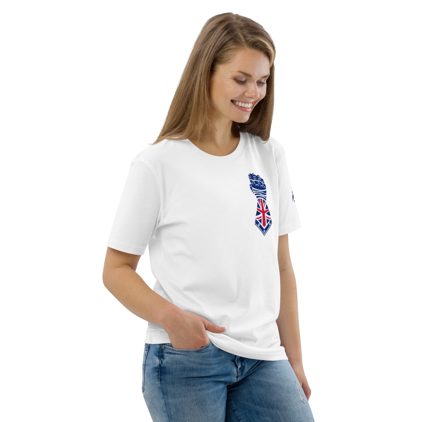 White and Union Jack Colours - Gauntlet Back