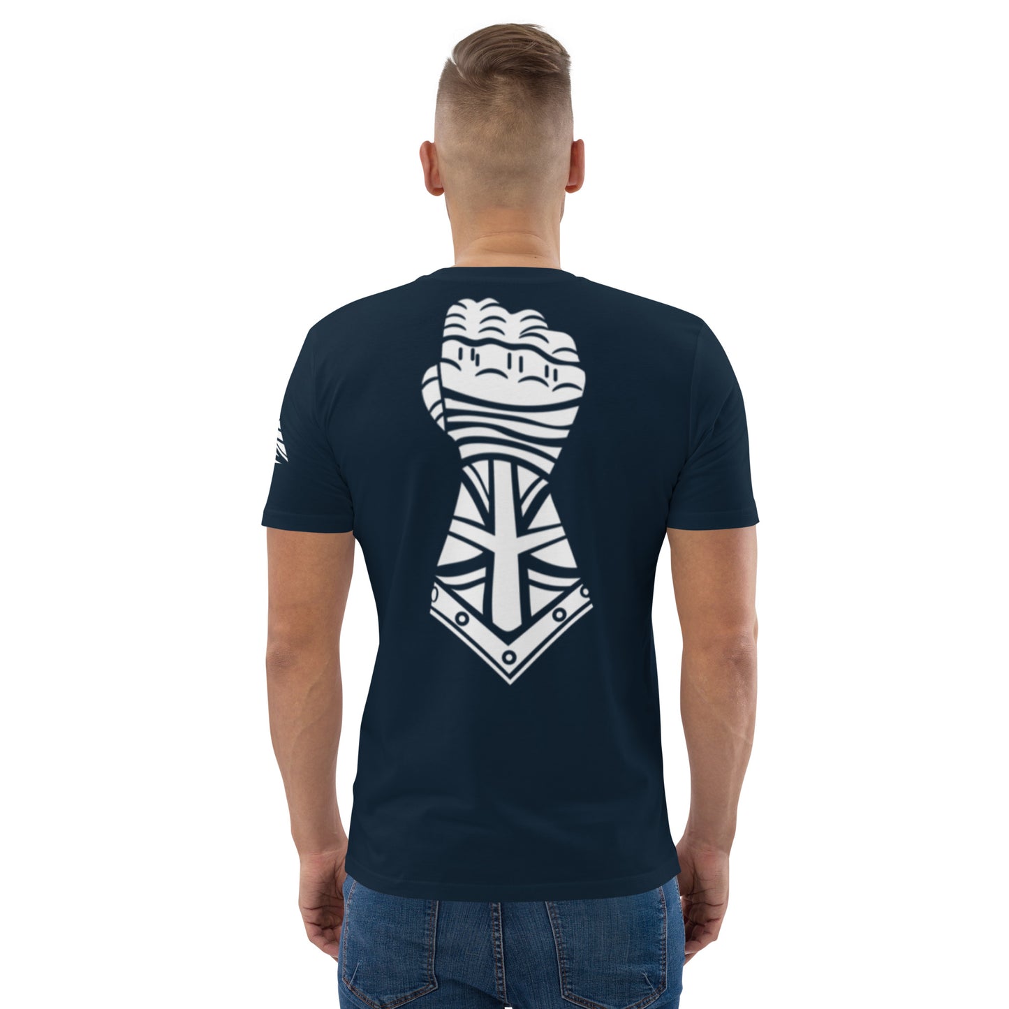 Navy and White - Gauntlet Back