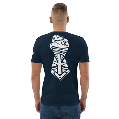Navy and White - Gauntlet Back