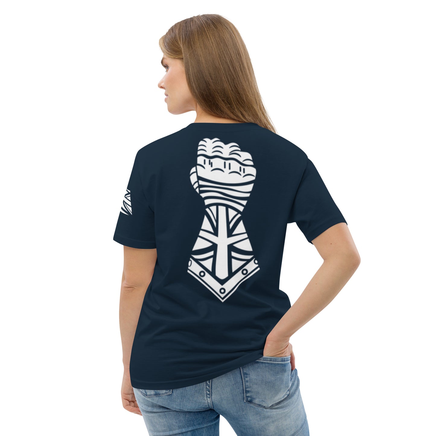 Navy and White - Gauntlet Back