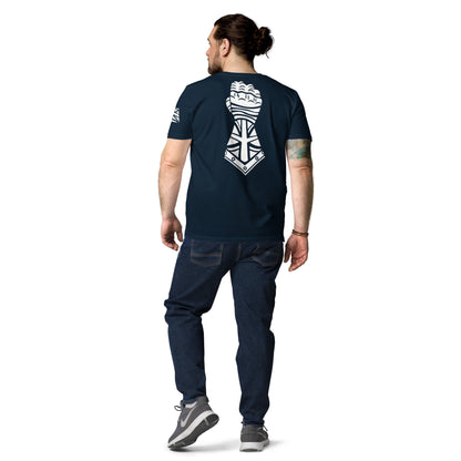 Navy and White - Gauntlet Back