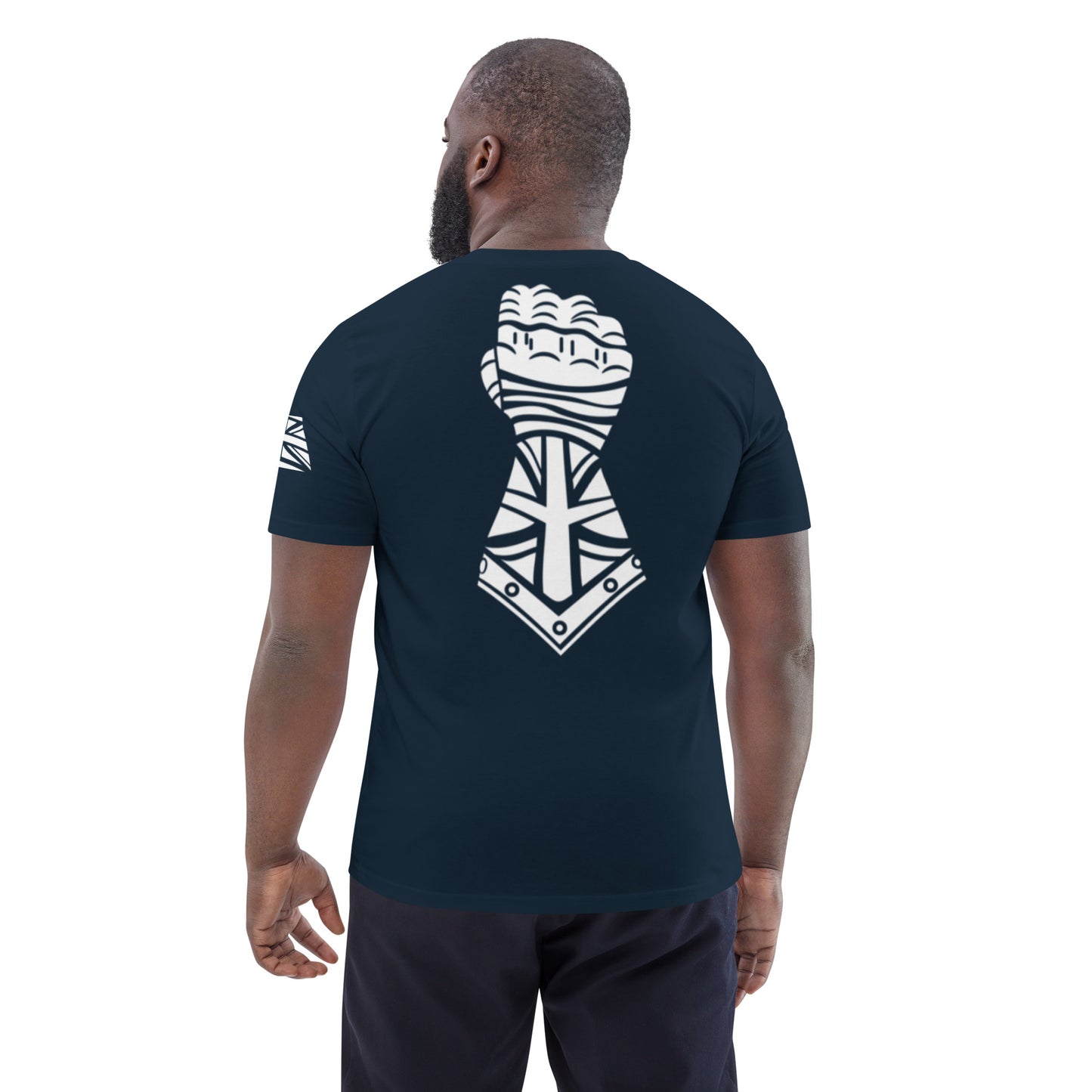 Navy and White - Gauntlet Back