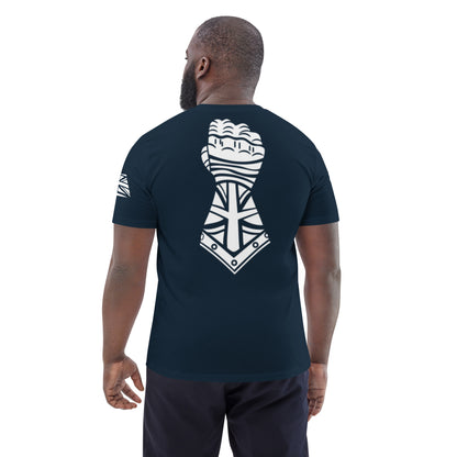 Navy and White - Gauntlet Back