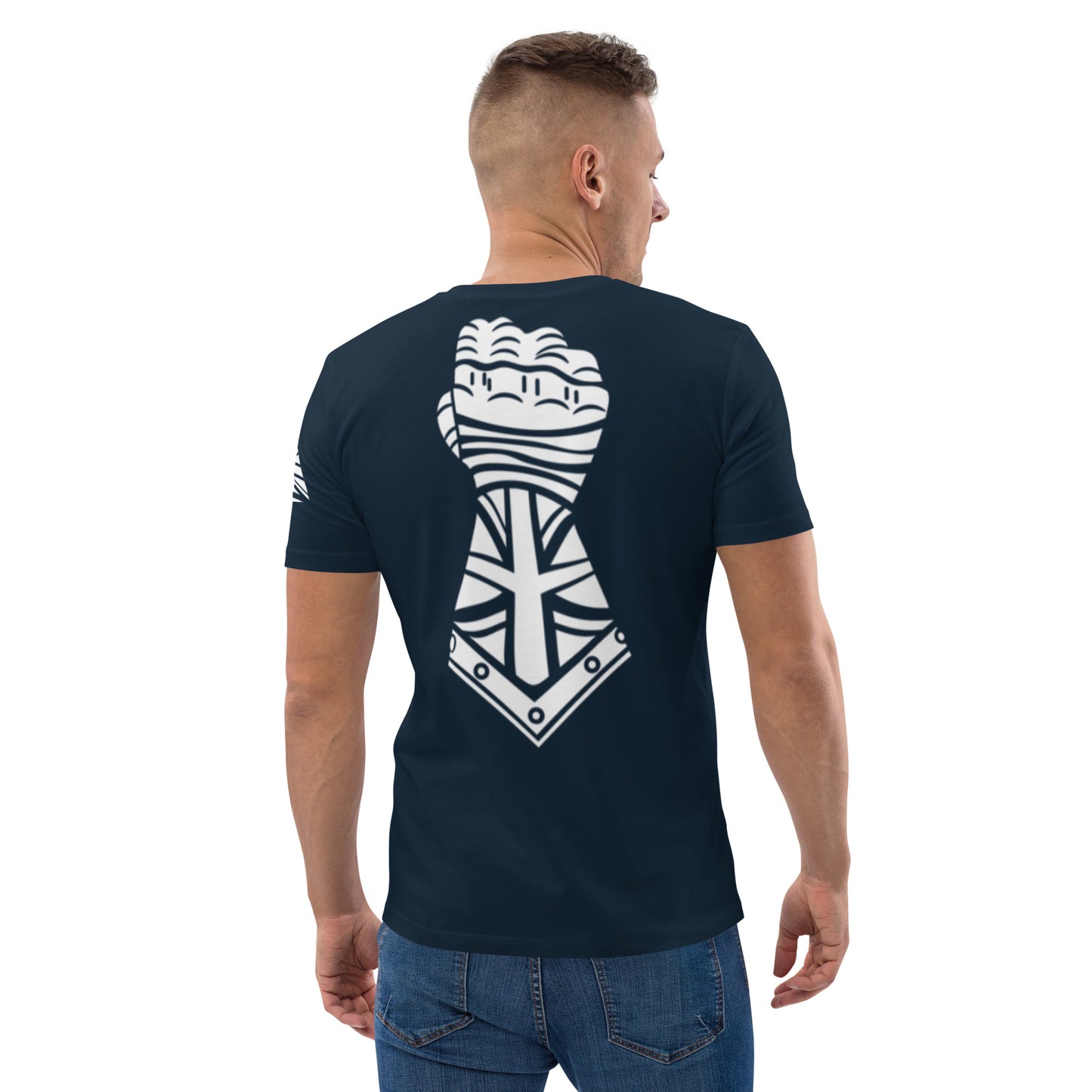 Navy and White - Gauntlet Back