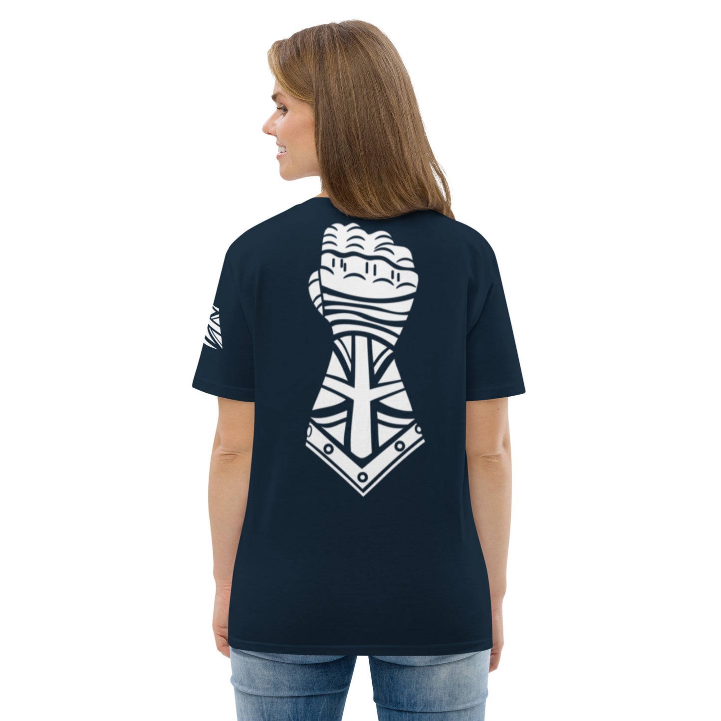 Navy and White - Gauntlet Back