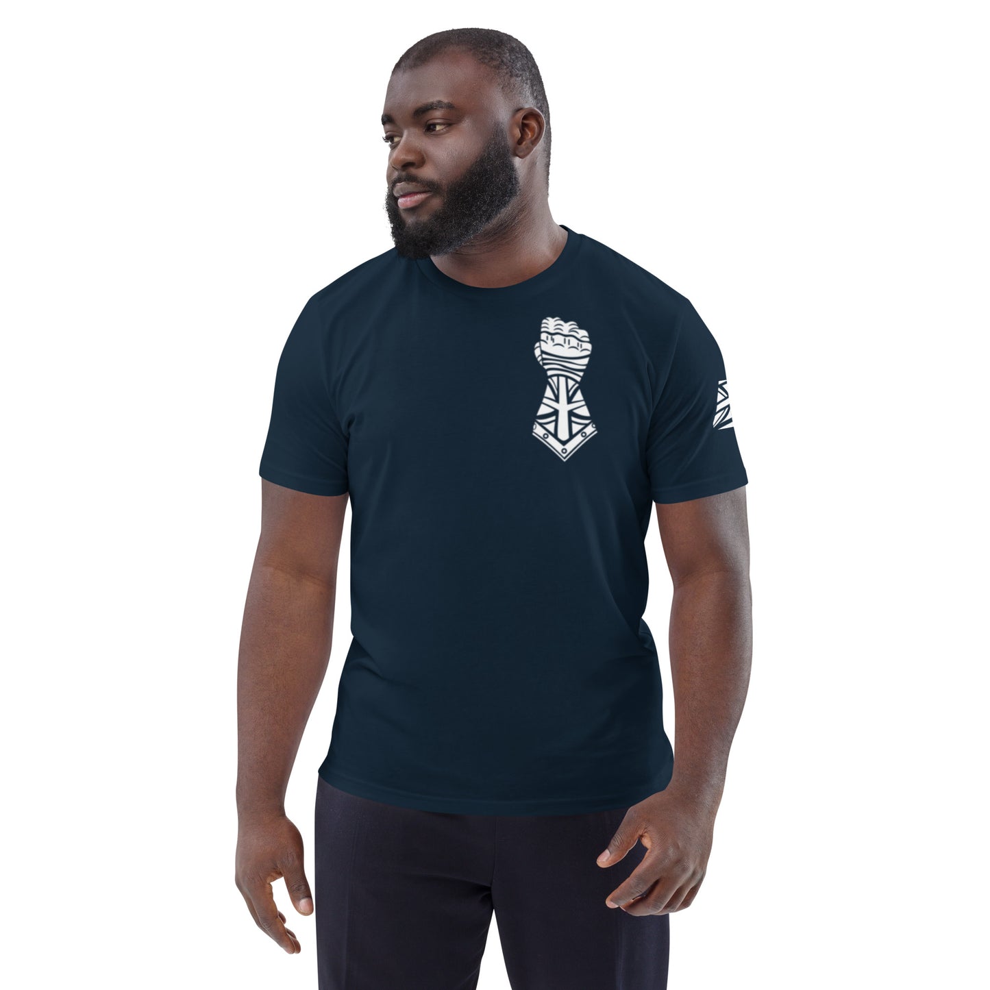 Navy and White - Gauntlet Back
