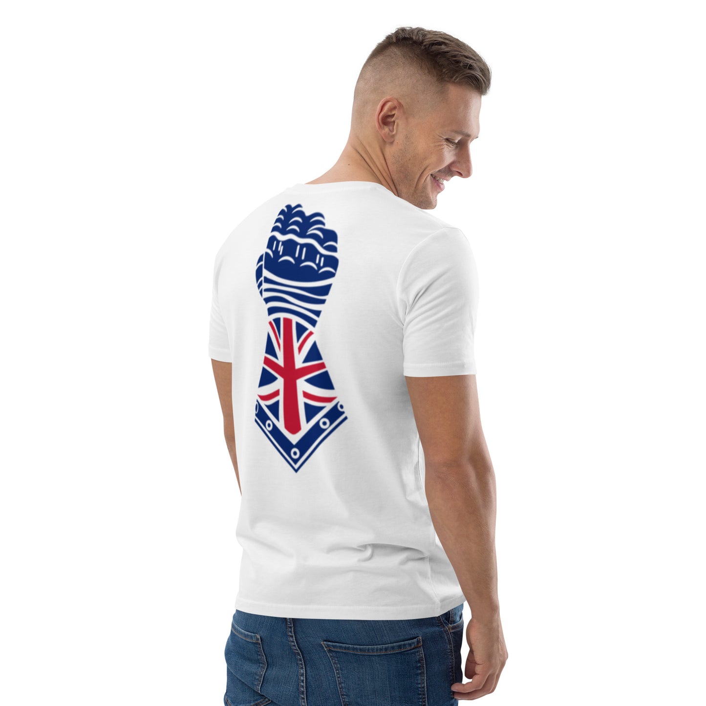 White and Union Jack Colours - Gauntlet Back